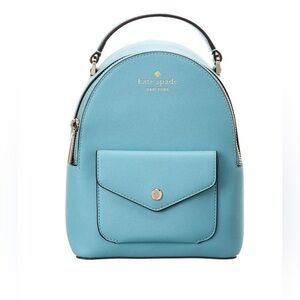 NWT Kate Spade Schuyler Mini Smoky Blue Saffiano Leather Backpack Bag Purse H45